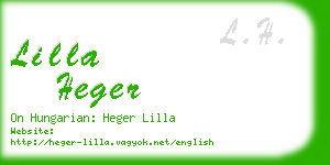 lilla heger business card